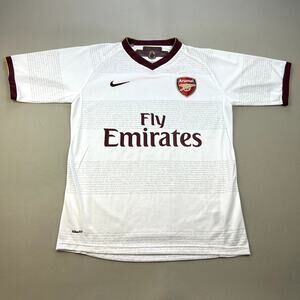 Vintage Nike Arsenal FC Jersey Adult Medium White Soccer Away 2007-2008 Season